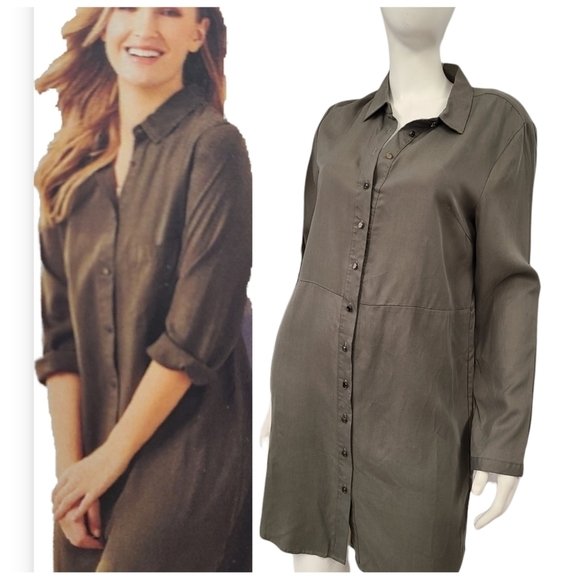 Charlie Paige Gray Tunic sz Medium - Picture 3 of 10